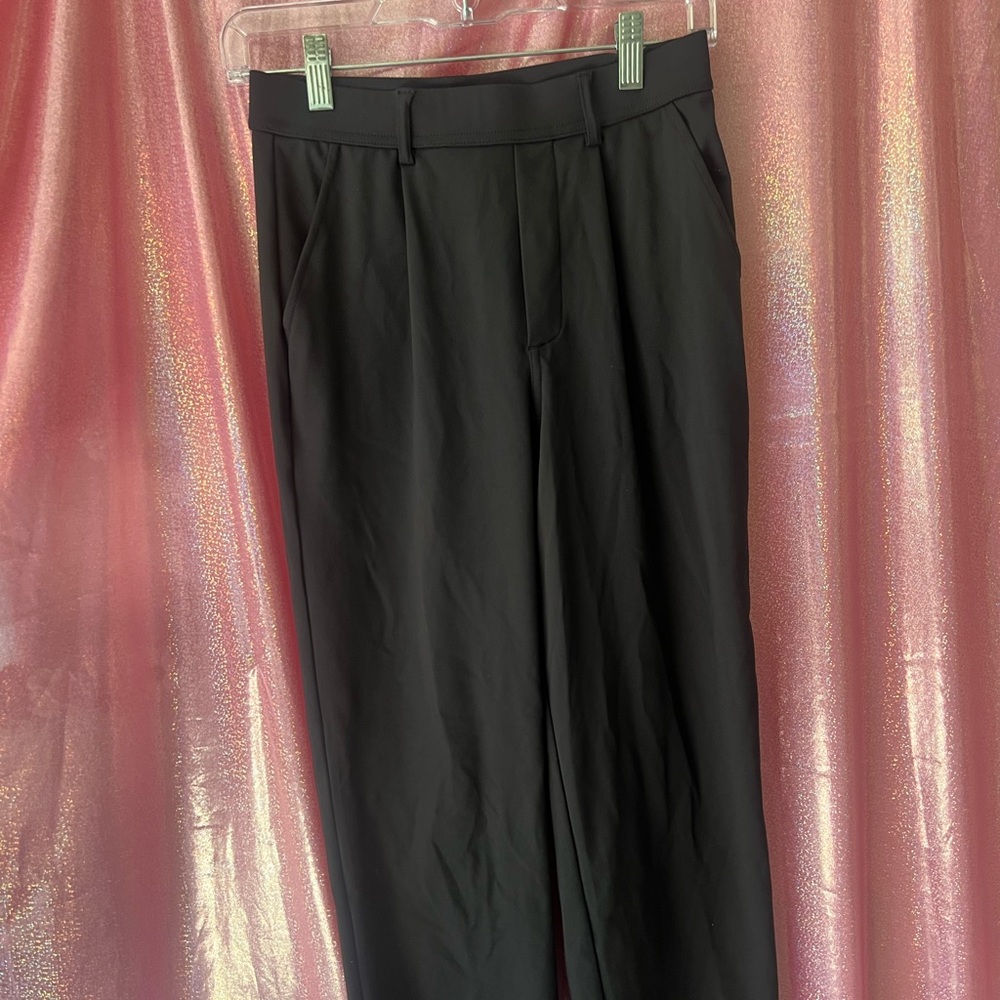 High Waisted Side Pocket Ankle Length Tapered Work Pants